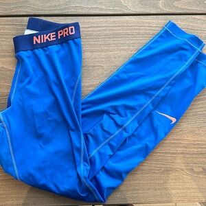 BLUE NIKE PRO LEGGINGS size M